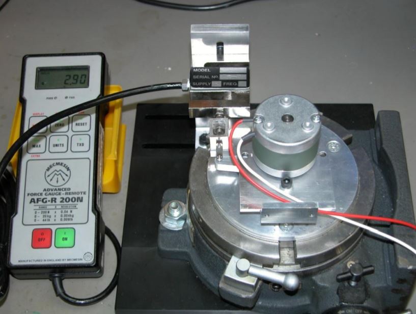 Bistable Rotary Solenoid torque measurement equipment