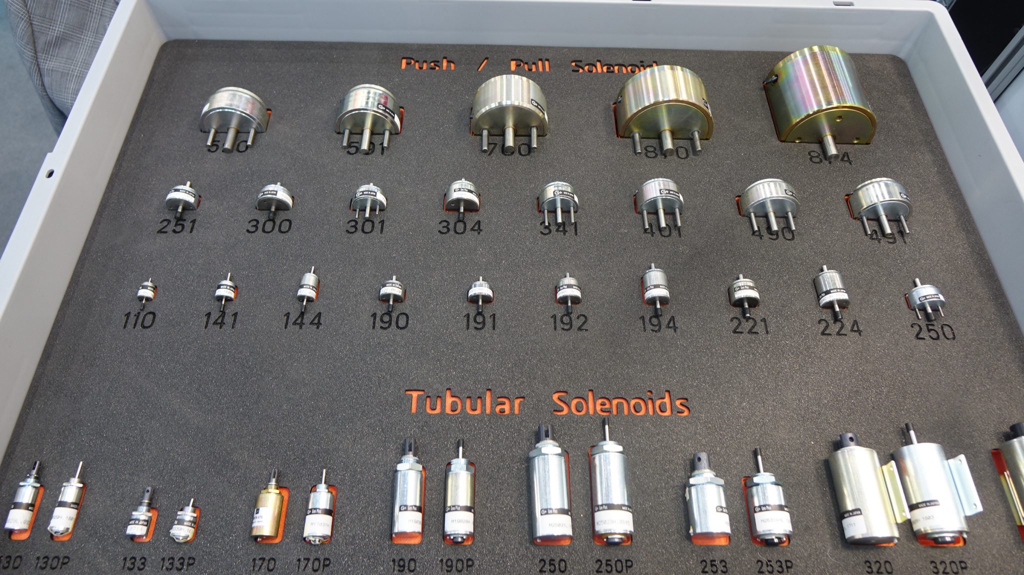 Geeplus Solenoids in Display Case