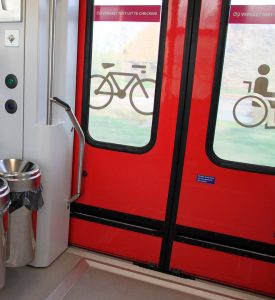 Train doors controlled by Geeplus solenoids
