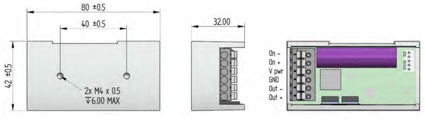 Control Circuit PHu150 dimensions