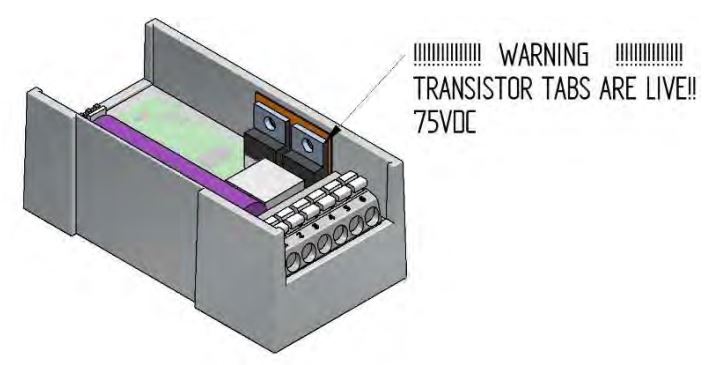 Control Circuit PHu150 transistor tabs warning