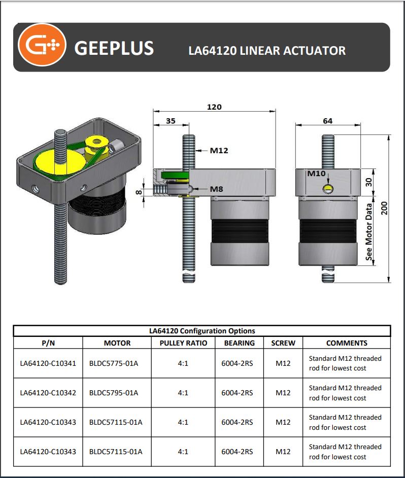 Leads[crew Actuator Data Sheet