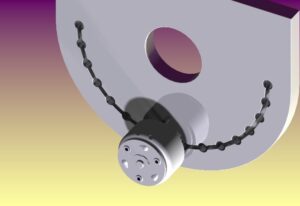 Basic Keyhole slot mechanism driven by solenoid
