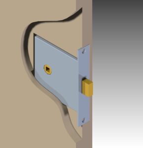 Locking mechanism for use with solenoid